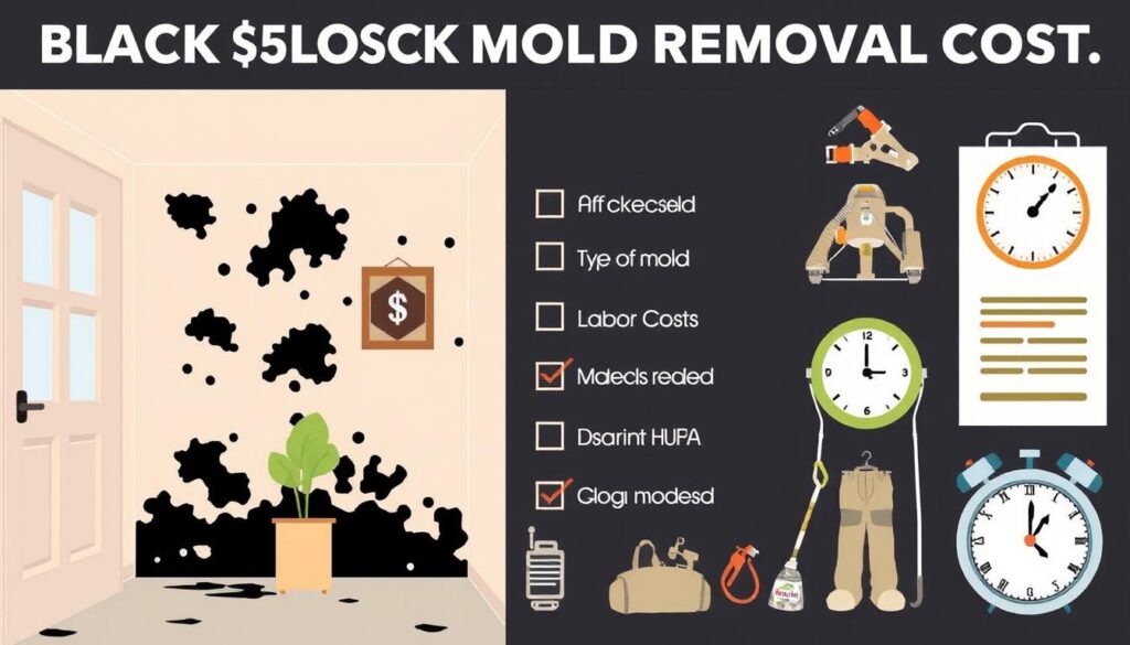 Black mold removal cost factors